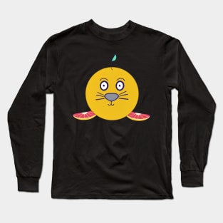 Kawaii Cute Grapefruit Baby Seal Long Sleeve T-Shirt